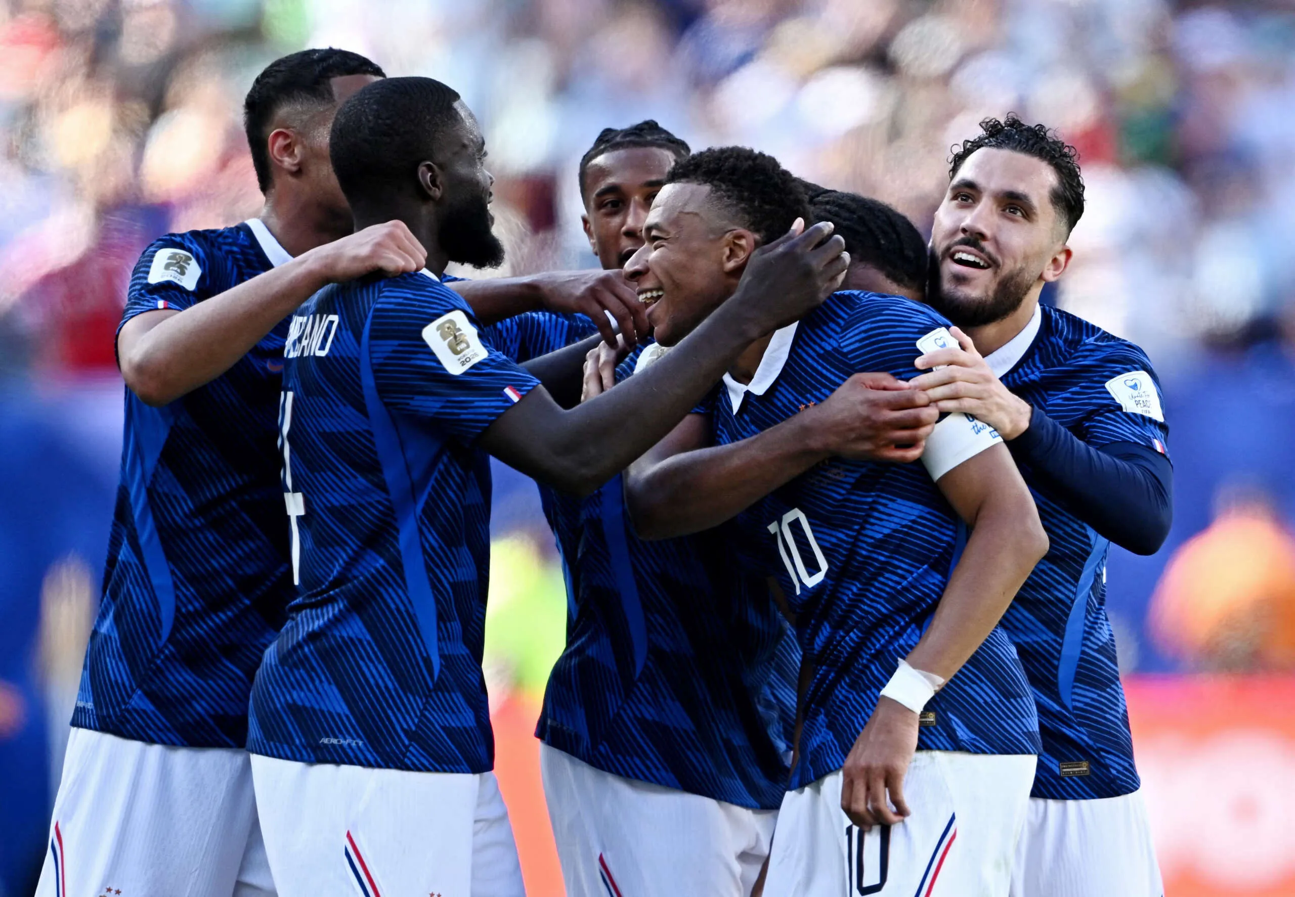 Kylian Mbappé scores for France against Iraq