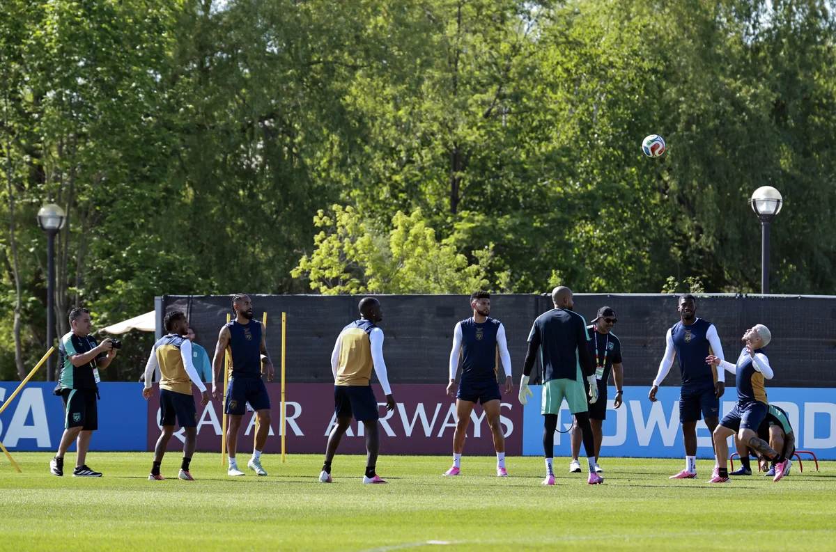 Panama players training before the World Cup 2026 Group L match against Croatia